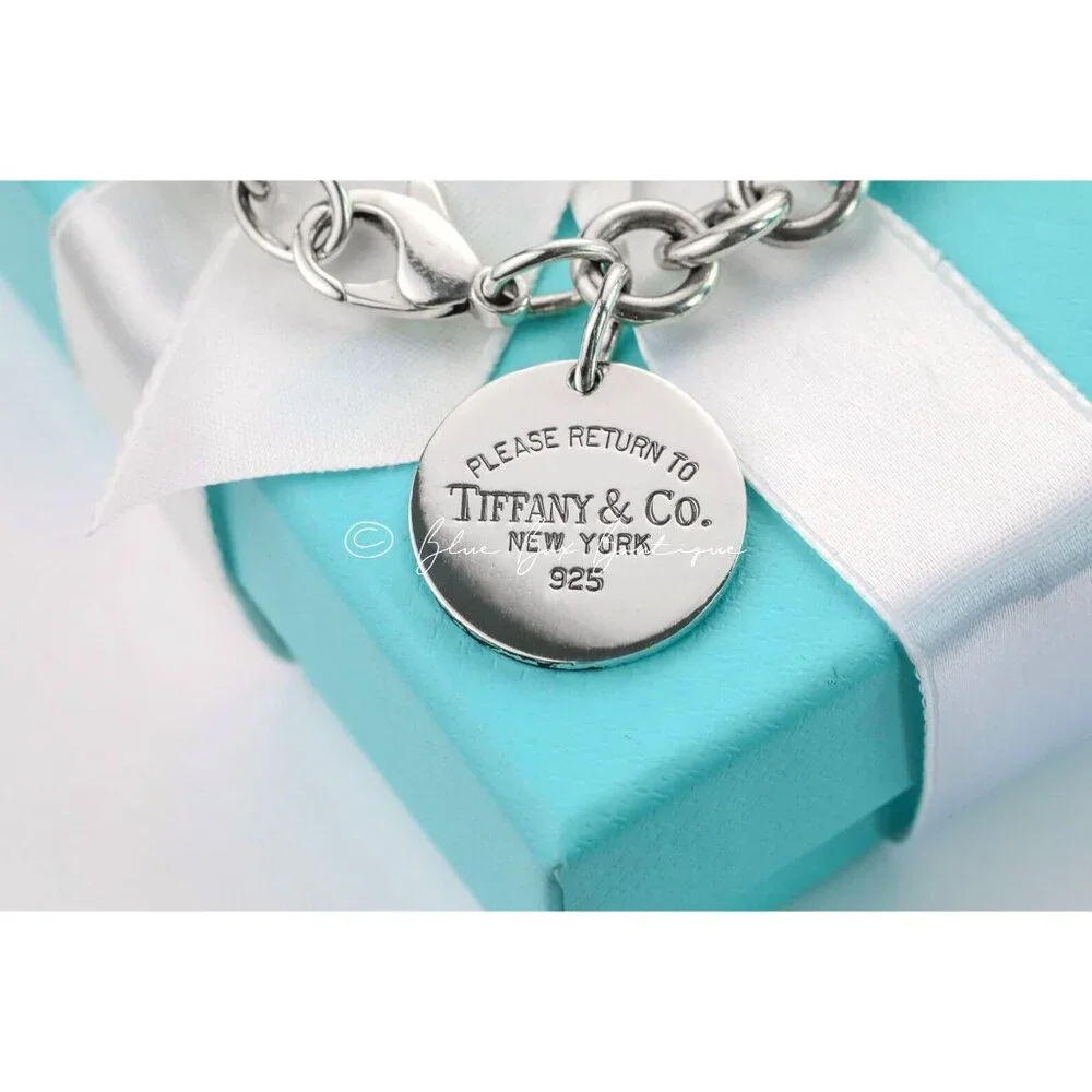 Tiffany & Co. Return to Tiffany Sterling Silver Round Circle Charm Bracelet - Picture 3 of 6